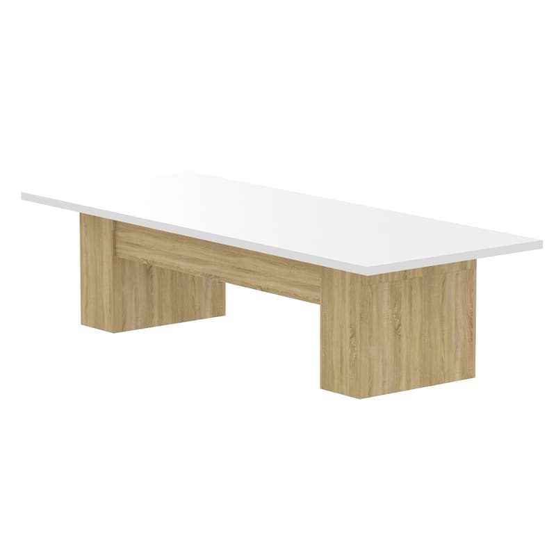 Large 118" Wood Dining Table,Meeting Table for Dining,Office Room - 126"L