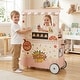 preview thumbnail 2 of 8, Gymax 2 in 1 Pretend Play Food Truck Kids Ice Cream & Pizza Cart w/