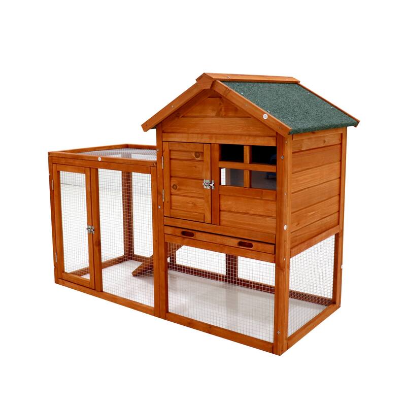 Durable Wooden Chicken Coop Hen House Rabbit Wood