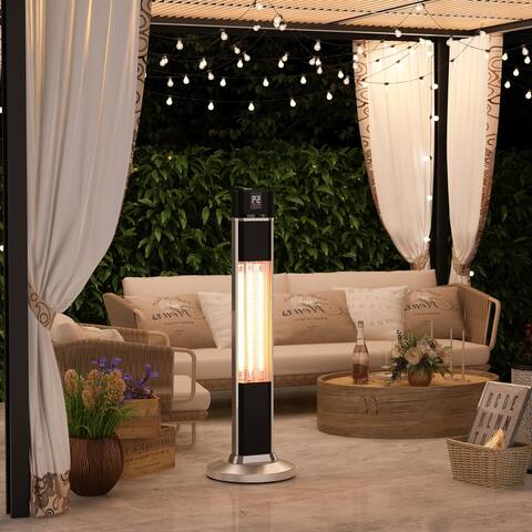 FAMAPY 35"H Fast Heating Electric Tower Space Heater w/ Remote Control - 11.8"W x 11.8"L x 35.8"H