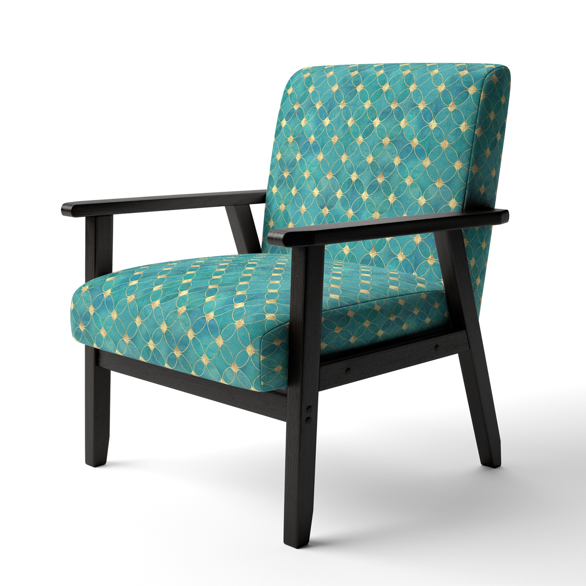 Turquoise slipper chair top