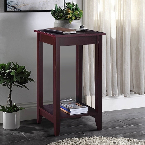 Costway Tall End Table Coffee Stand Night Side Nightstand Costway Tall End Table Coffee Stand Night Side Nightstand Accent Furniture Brown