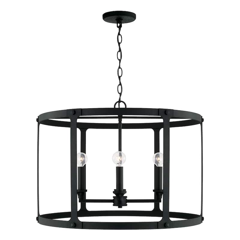 Brennen 4-light Black Iron Large Pendant