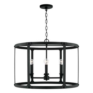 Brennen 4-light Black Iron Large Pendant