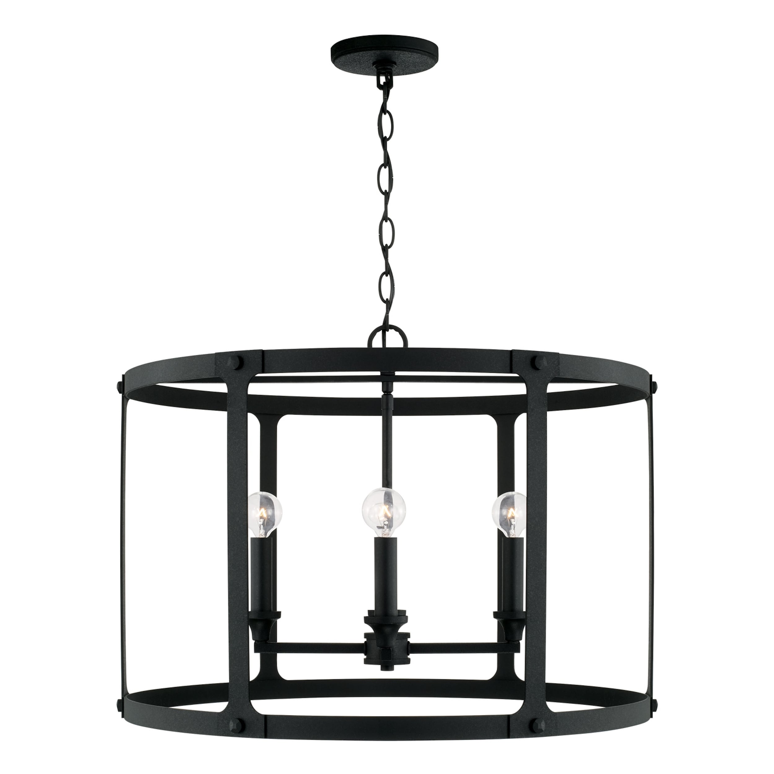 Brennen 4-light Black Iron Large Pendant