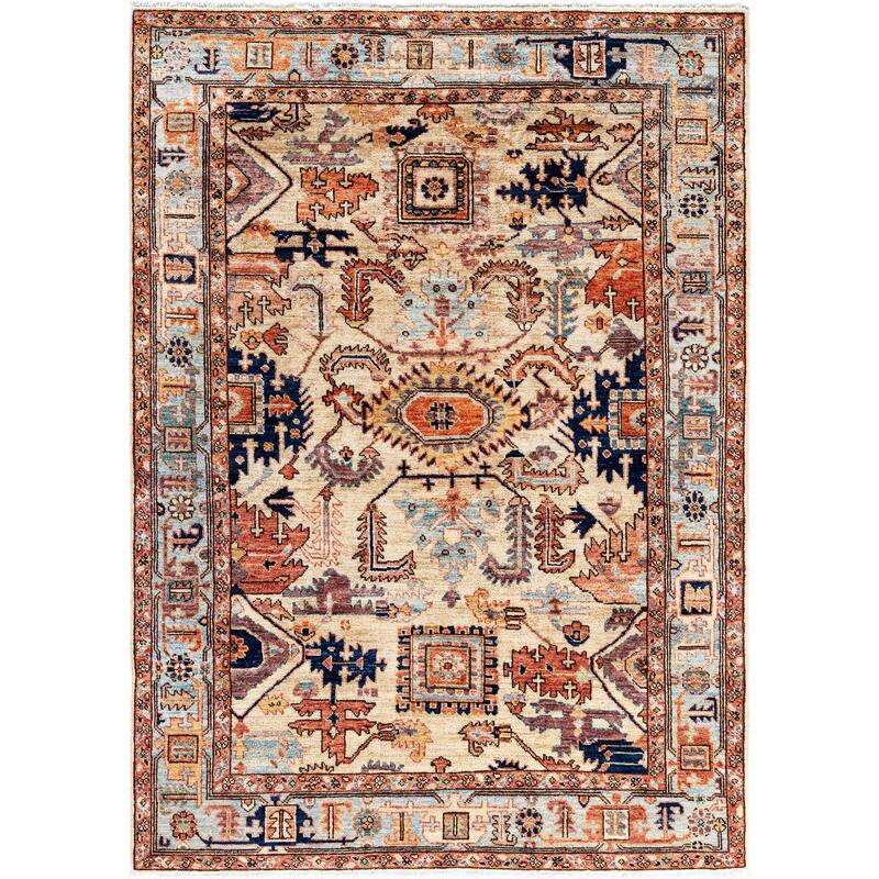 Serapi One-of-a-Kind Hand-Knotted Area Rug - Ivory - 4' 3" x 5' 11"
