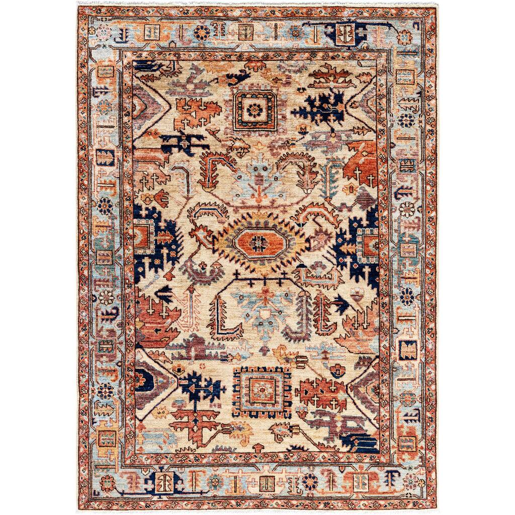 Serapi One-of-a-Kind Hand-Knotted Area Rug - Ivory - 4' 3" x 5' 11"
