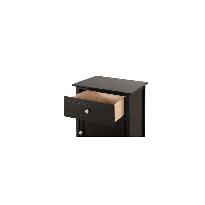 Silver Champagne Champagne Nightstand 28x23x17 with Three Drawers, Contemporary Bedside Table for Storage