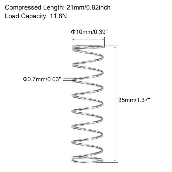 304 Stainless Steel Compression Spring 11.8N Load Capacity - Bed Bath ...