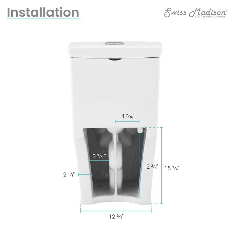 Beau ﻿One-Piece Elongated Toilet Dual-Flush 1.1/1.6 gpf