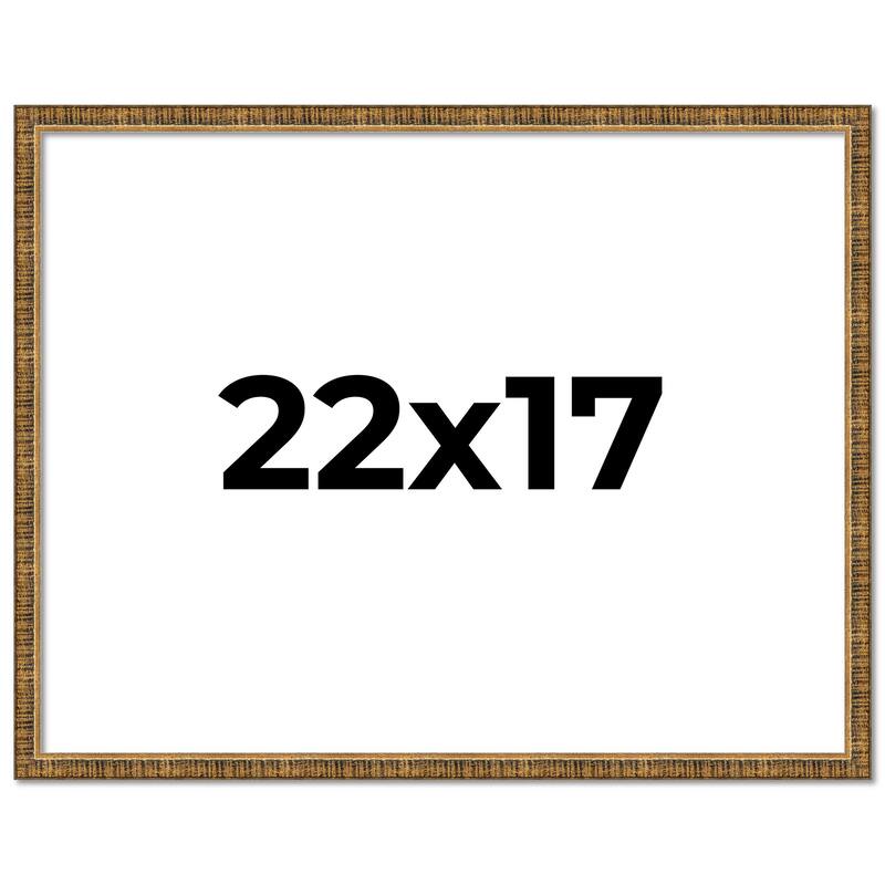 22x17 Frame Gold Kingsley Distressed Solid Wood Picture Frame Width