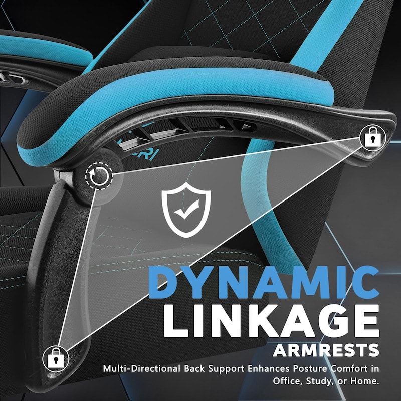 Bossin Gaming Chairs with Footrest, Big and Tall Chair 350lb Capacity, Racing Style Computer Chair with Ergonomic Lumbar Support