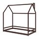 preview thumbnail 6 of 10, Twin Size House Bed with Playhouse Design, Sturdy Pine Wood Frame for Kids' Comfort and Imaginative Play