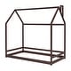preview thumbnail 33 of 34, Twin Size Wooden Playhouse Design House Bed with Roof,Suitable for Boys and Girls