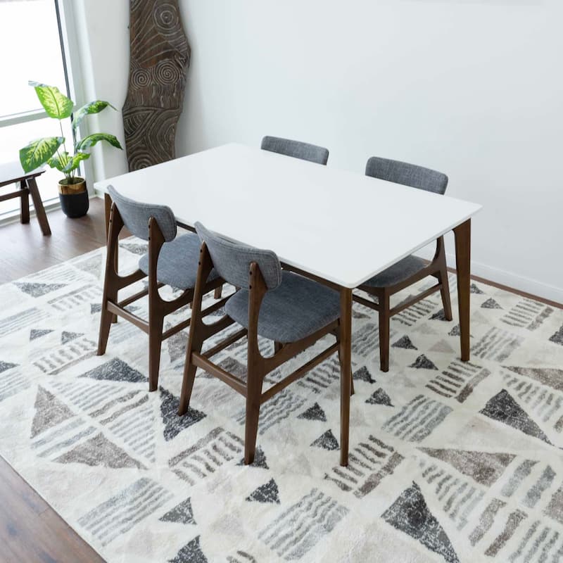 Savana Mid-Century Modern Solid Wood 59-inch Rectangular Dining Table