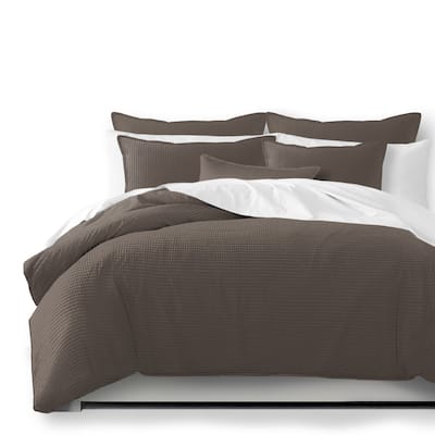 Classic Waffle Mocca Coverlet and Pillow Sham(s) Set