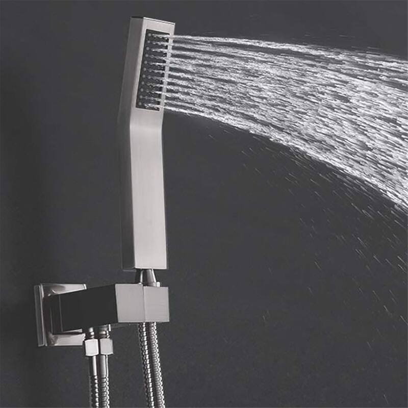 1-Spray Patterns with 2.5 GPM 16 in. Ceiling Mount Dual Shower Heads