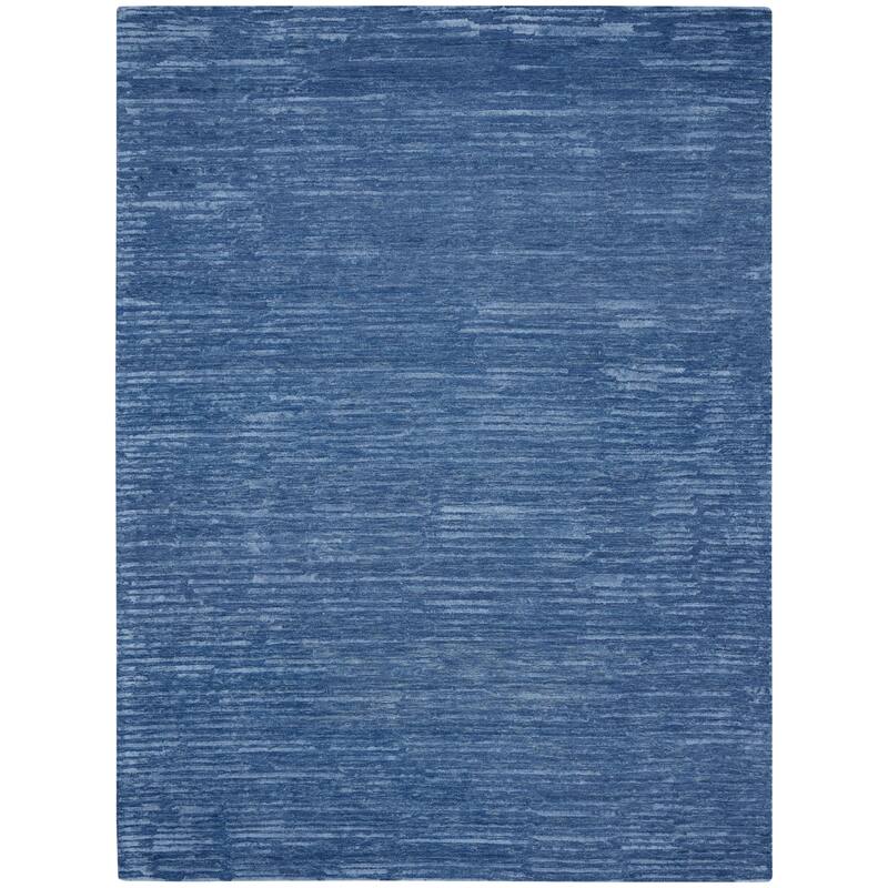 Calvin Klein Linear Modern Textured Shimmer Shag Area Rug