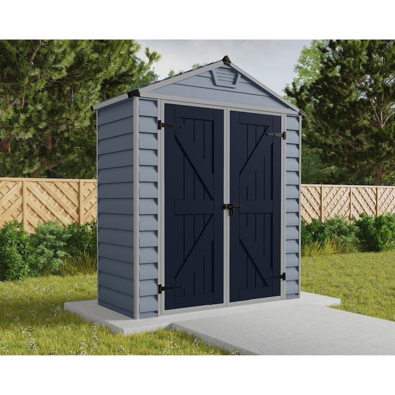 SkyLight D Dark Gray Deco Plastic Garden Outdoor Storage Shed