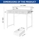 preview thumbnail 5 of 17, Moasis Small Computer Desk with Fabric Drawers and Monitor Stand