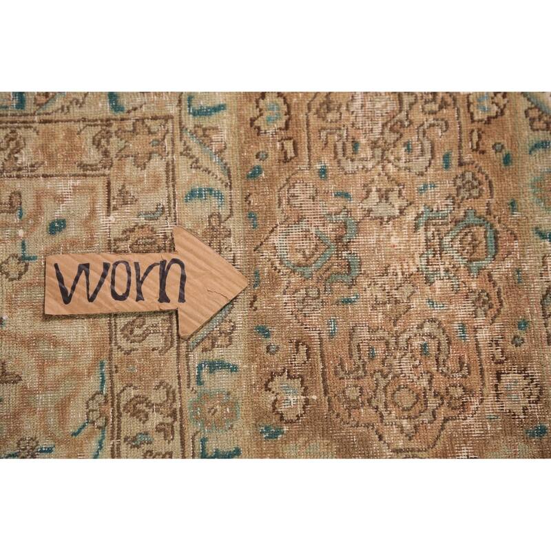 Tabriz Persian Vintage Area Rug Hand-Knotted Wool Carpet - 9'0" x 12'4"