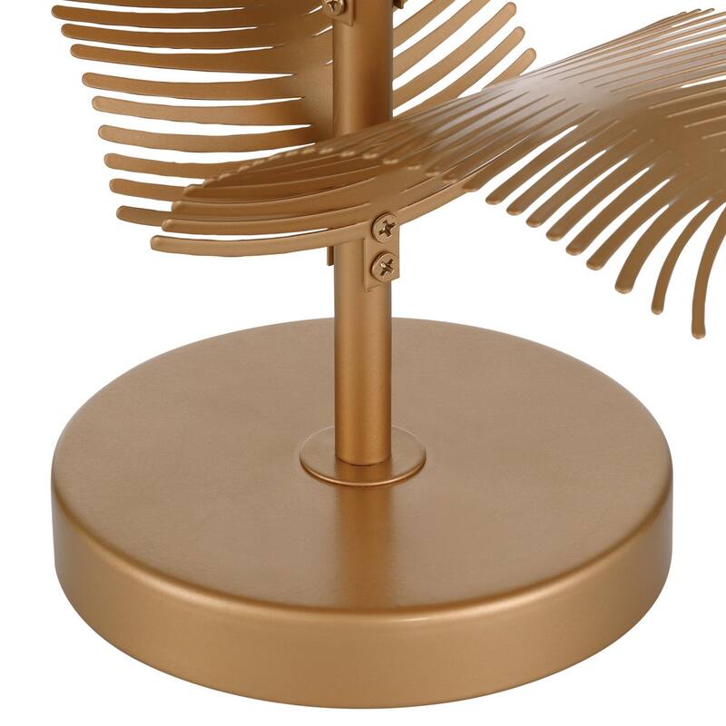 Acroma Demrul Table Lamp with Metal Leaves Rod - 1-light