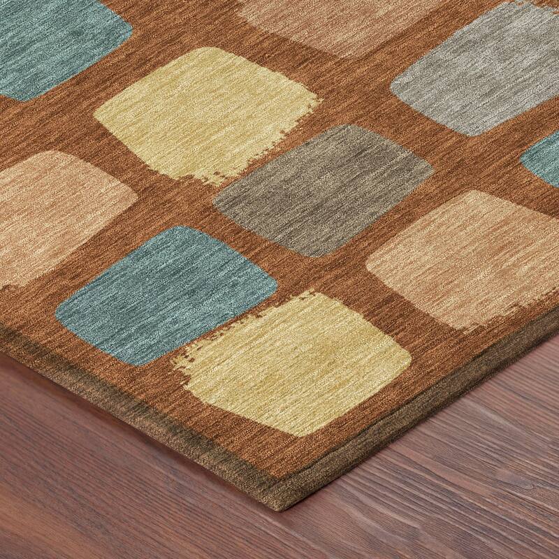 Machine Washable Indoor/ Outdoor Casual Hoppy Chantille Rug