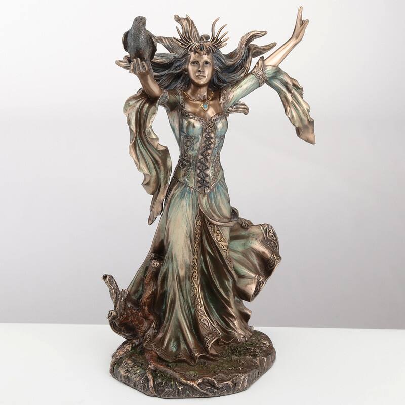 9.84 inches Height Cold Cast Bronze Morgan Le Fay Bronze Finish Figurine