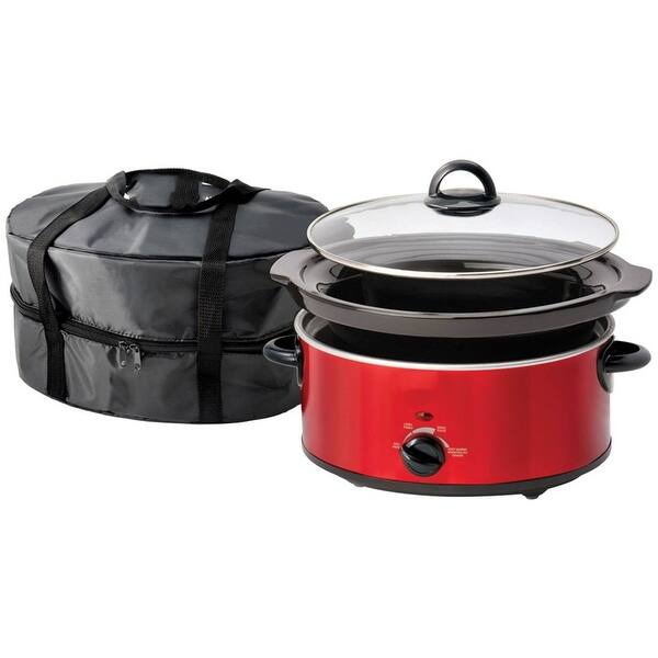 5 qt. Red Oval Slow Cooker with Travel Bag 5 qt. Red Oval Slow Cooker with Travel Bag