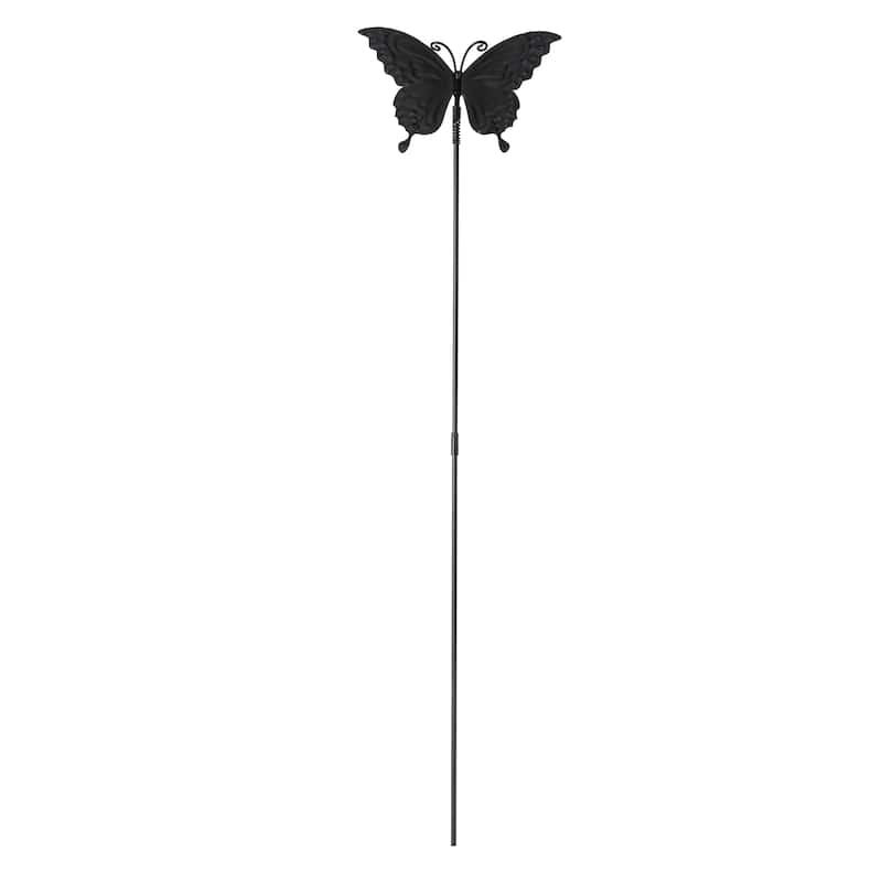 Glitzhome Set of 3 Metal Spring Garden Butterfly Birds Yard Stakes