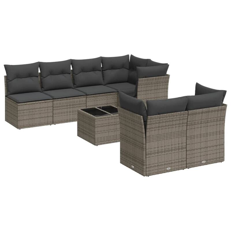 vidaXL Garden Sofa Set Grey - 21.7 x 21.7 x 14.6