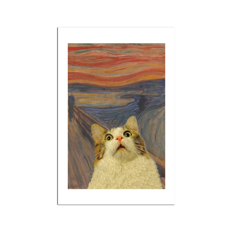 Cat Scream II Fine Art Paper Print by Artelele - Multi