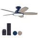 preview thumbnail 3 of 113, 5 - Blade Low Profile Flush Mount Modern Ceiling Fan with LED Light and Remote