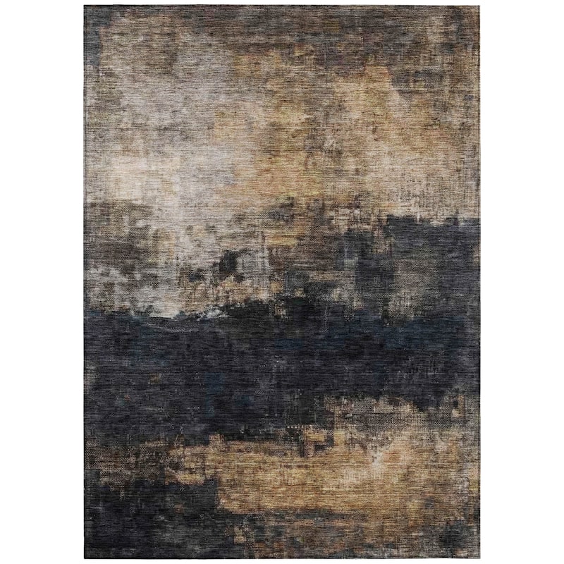 Machine Washable Indoor/ Outdoor Contemporary Chantille Rug
