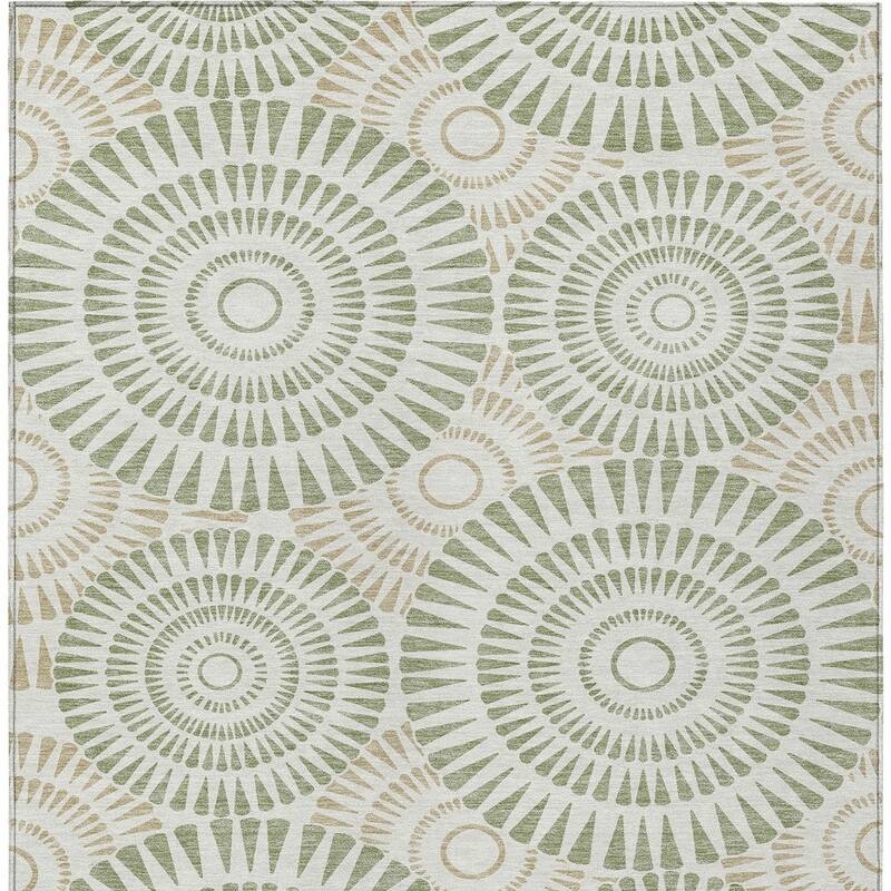HomeRoots Geometric Transitional Rectangle Outdoor Rug