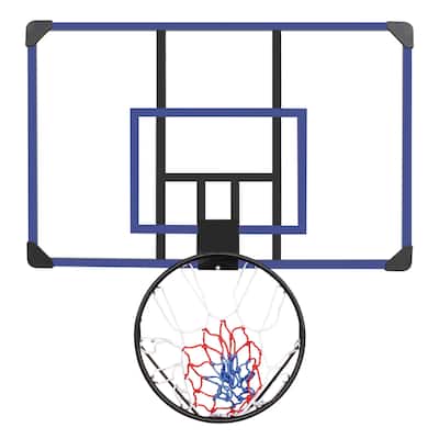 45 x 29 Inches Shatterproof Back Wall-Mounted Basketball Hoop