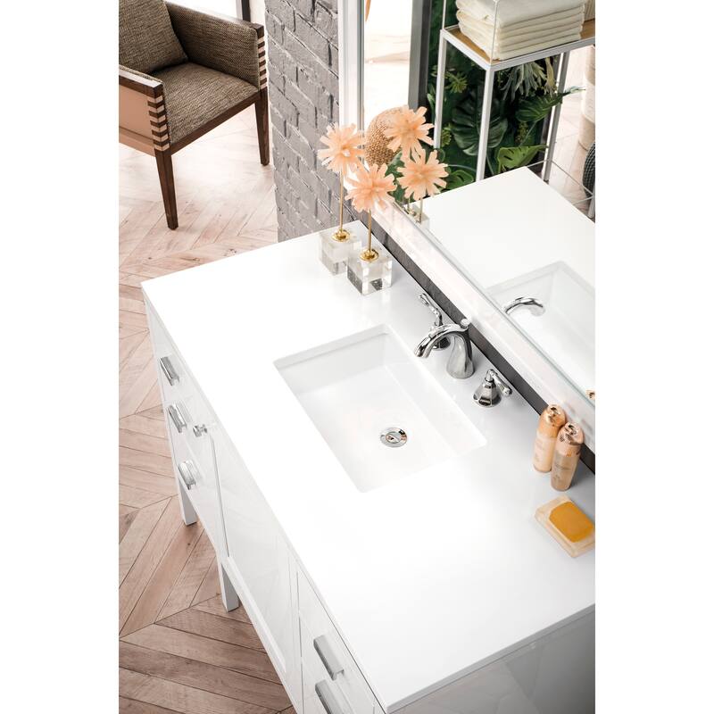 James Martin Vanities Addison 48" Single Vanity, Glossy White