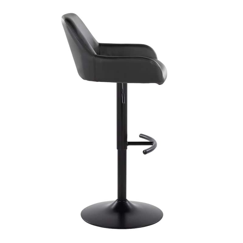 Silver Orchid Galotti Adjustable Bar Stool with Rounded T Footrest (Set of 2)