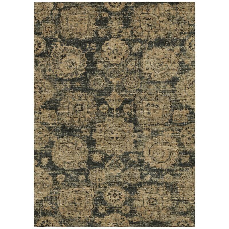 HomeRoots Floral Transitional Rectangle Outdoor Rug