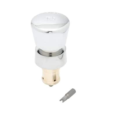 T and S Brass Metering Cartridge with Blank Push Button