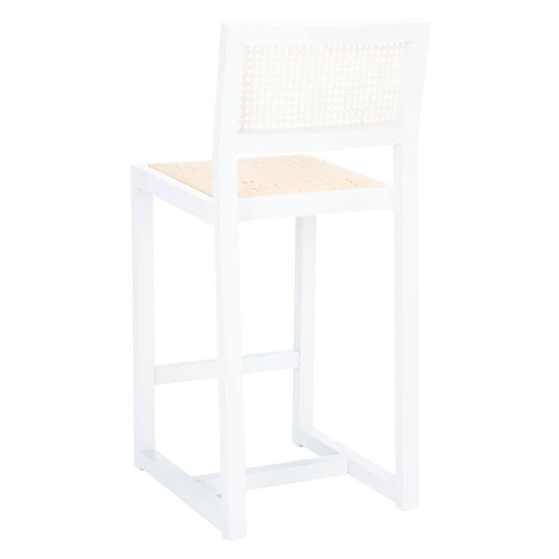 SAFAVIEH Dossie Rattan Counter Stool - 16" W x 19" D x 37" H - 16Wx19Dx37H