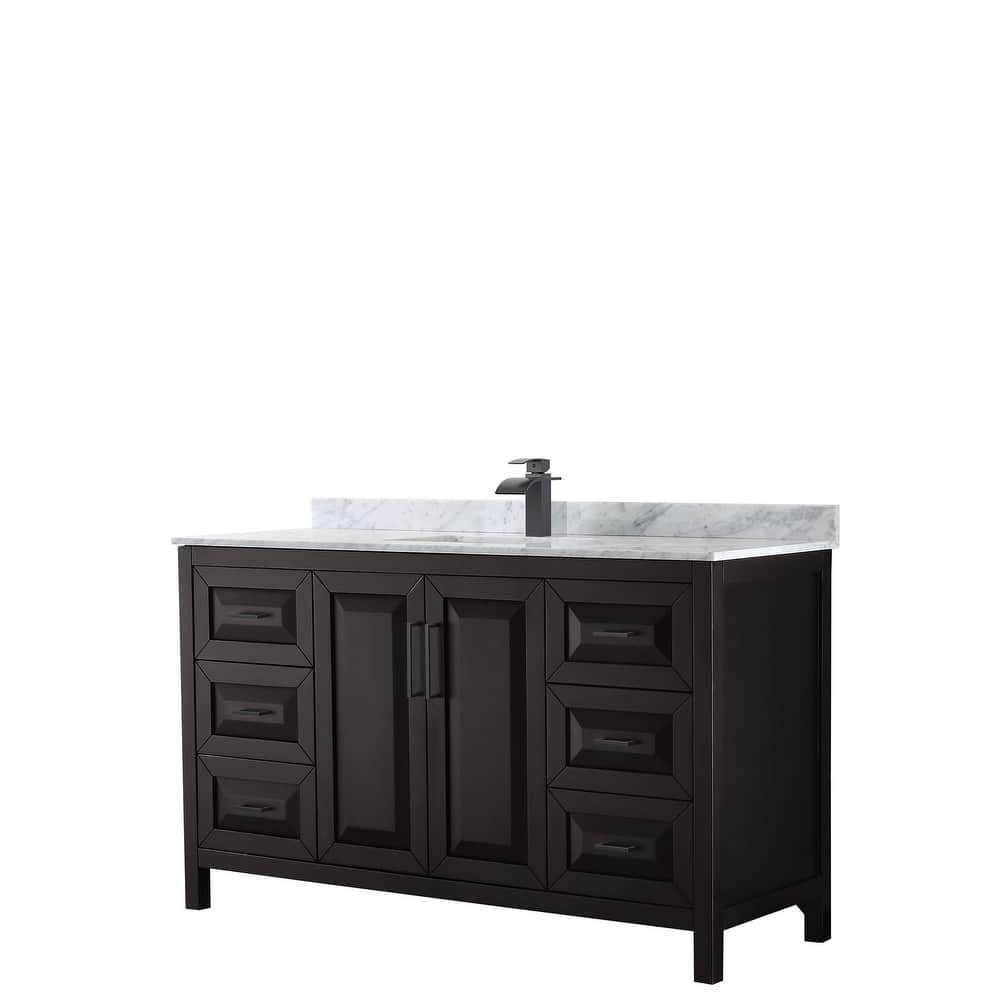 Daria 60-inch Single Vanity, Marble Top, No Mirror