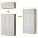 preview thumbnail 8 of 23, Modern Freestanding Wardrobe Armoire Closet Large Storage Cabinet