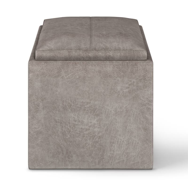 WYNDENHALL Townsend 17 inch Wide Contemporary Square Storage Ottoman