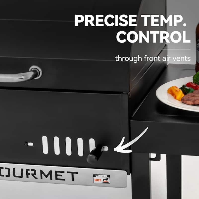 Royal Gourmet 24-Inch Movable Black Charcoal BBQ Grill