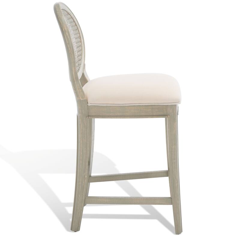 SAFAVIEH Couture Lyuda Rattan Counter Stool (Set of 2) - 19Wx23Dx40H
