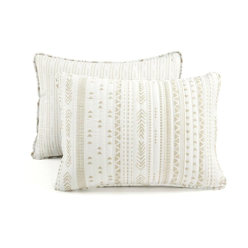 Lush Decor Hygge Stripe 3 Piece Quilt Set