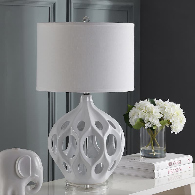 SAFAVIEH Lighting Vladilena 29-inch Copper Finish Table Lamp - 16"x16"x29" - 16Wx16Dx29H