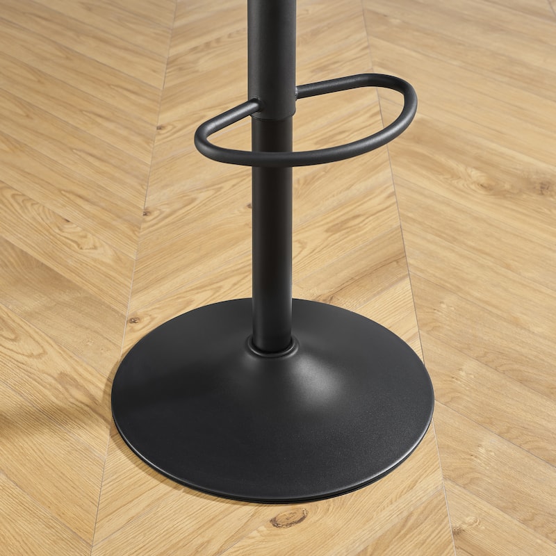 Art Leon Faux Leather Adjustable Swivel Barstool, Set of 4