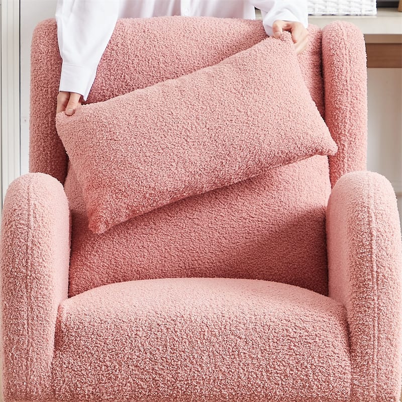 Modern Accent High Backrest Living Room Lounge Arm Rocking Chair